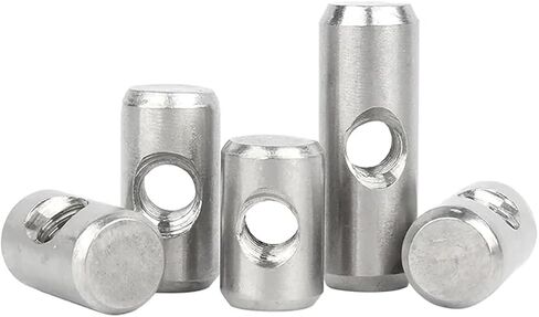 Barrel Bolt, 304 Stainless Steel Barrel Bolts Cylindrical Pin Dowel Cross Hole Hammer Embedded Nut in Kuwait