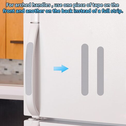 Refrigerator Handle Covers, Easy Clean Waterproof Anti-Slip Handle Tape, Keeps Fridge, Microwave, Oven and Dishwasher Handles Spotless, Fingerprint-Free, and Oil-Free (5In x 5Ft, Grey) in Kuwait