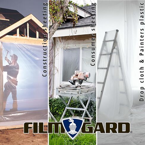 Film-Gard 626031 Construction Plastic Sheeting 10' Width X 100' Length X 6 mil Thick, Black, 1 Count in Kuwait