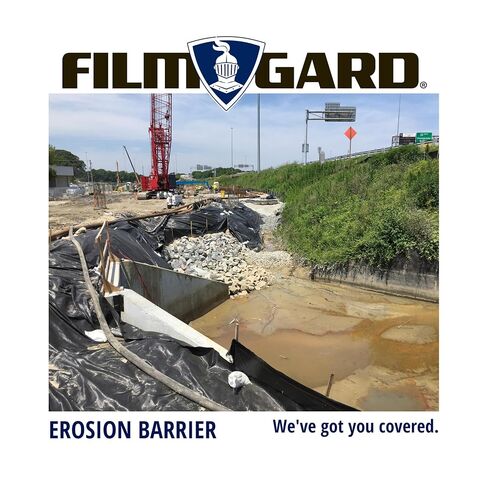 Film-Gard 626031 Construction Plastic Sheeting 10' Width X 100' Length X 6 mil Thick, Black, 1 Count in Kuwait