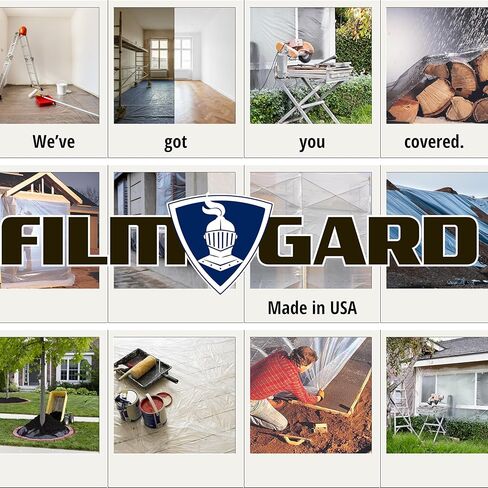 Film-Gard 626031 Construction Plastic Sheeting 10' Width X 100' Length X 6 mil Thick, Black, 1 Count in Kuwait