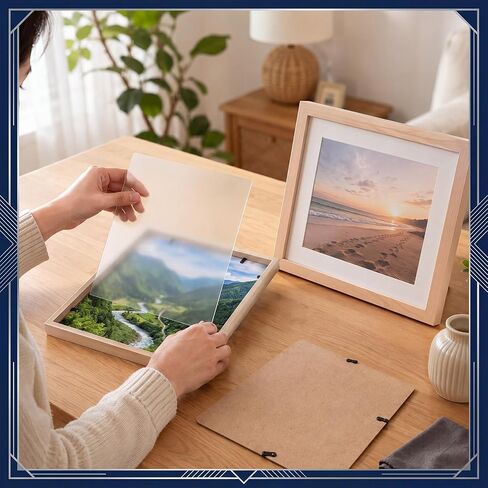 Junkin 6 Pack Non-Glare Acrylic Sheet for Picture Frame 8x10 Inch Glass Replacement Clear Plastic Cast Transparent Plexi Glass UV Shatter Resistant Cover Board for Craft Project DIY Display in Kuwait