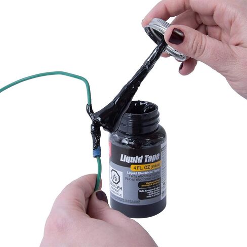 شريط كهربائي سائل من Gardner Bender LTB-400، سهل الارتداء، مقاوم للماء، للاستخدام الداخلي/الخارجي، 118 مل. مرطبان، أسود (2-(عبوة)) in Kuwait