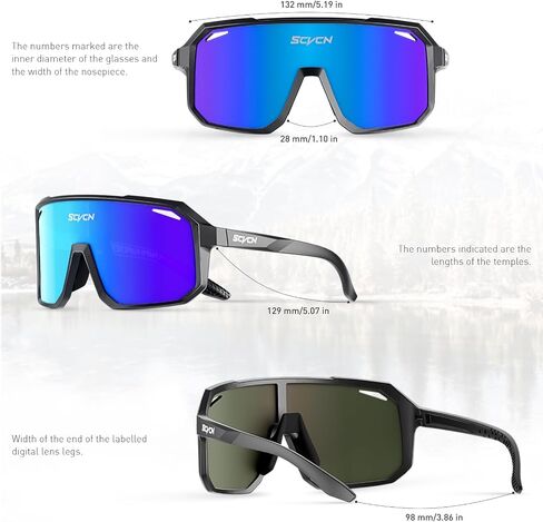 نظارات SCVCN لركوب الدراجات نظارات شمسية رياضية للنساء والرجال والدراجات MTB UV400 حماية للجري والدراجات الجبلية والبيسبول وركوب الدراجات نظارات ركوب BMX وصيد الأسماك والجري وركوب الجولف والقيادة البيسبول 502 in Kuwait