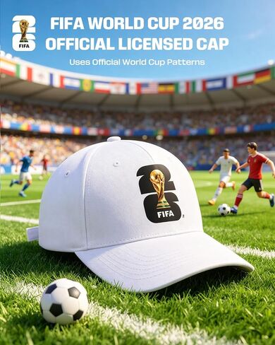 2026 FIFA World Cup Baseball Cap, Breathable Comfortable Unisex Soccer Hat for Stadium, Game Day, Watch Party, Outdoor Sports and Daily Wear.White in Kuwait
