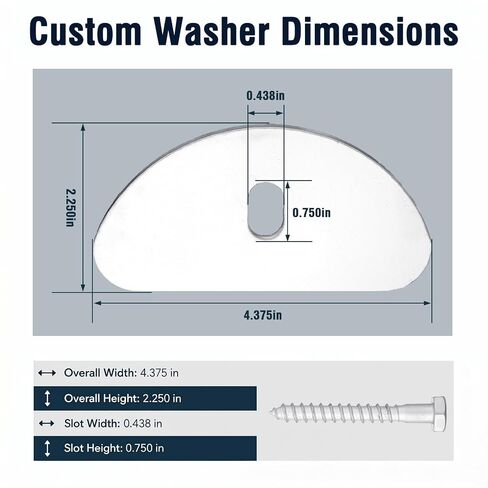 Shimeyao 8 قطع أجهزة قفص الاتهام العائمة 3/8 "× 4" سداسية تأخر بولت موصل قفص الاتهام الثابت مع غسالة مخصصة تعويم تركيب عدة المجلفن مقاومة المياه المالحة السحابات البحرية الصف in Kuwait