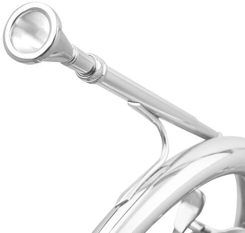 Toddmomy Pure Copper French Horn Mouthpiece Silver Tone Portable Replacement Instrument Accessory Suitable for Beginners and Professional Players in Kuwait