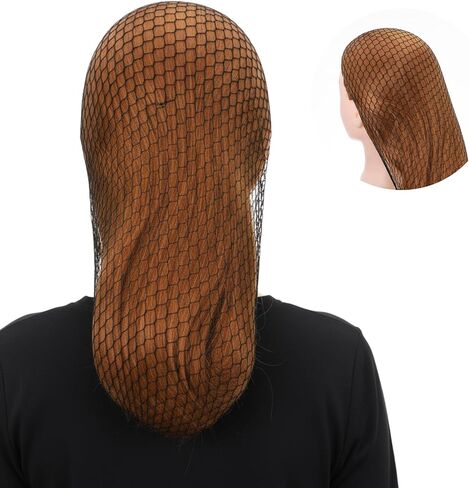 12 Piece Thicker Hair Net for Women 20'' Reusable Black Invisible Elastic Edge Mesh Hair Net Stretchable Hairs Nets for Hairs Bun Ballet Food Service in Kuwait