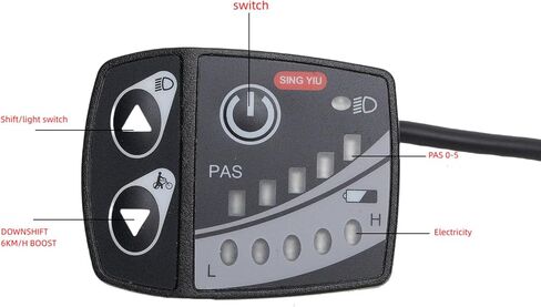 Tissting LED عرض متر لBBS0102B G320 G340 منتصف محرك المحرك، 5 دبوس موصل لوحة الدراجة الكهربائية مع الجهد واسعة 250W 1000W UART بروتوكول المقود العرض in Kuwait