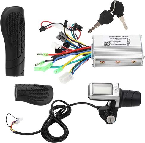 Luocute Universal Electric Bike Controller LCD Meter Kit, 36 48 60 72 84V Automatic Voltage Identification with Real Time Voltage Rotation for Electric Bicycle Scooter Tricycle in Kuwait