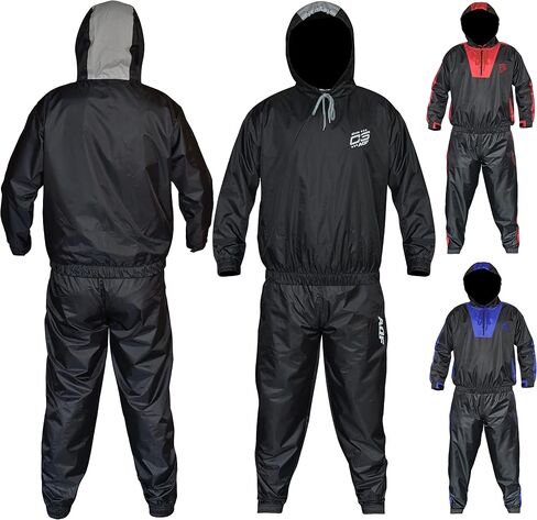 AQF Sauna Suit for Men & Women - Heavy Duty Weight Loss Sweat Suit Fat Burning- Full Body Slimming Exercise Track Suit in Kuwait
