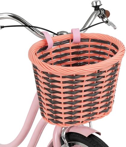 Bike Basket Woven Basket Front Handlebar Wicker Bicycle Basket with Adjustable Straps for Women Cruiser City Bicycle Multiple Colors to Choose in Kuwait