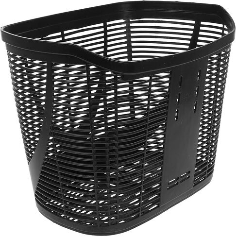 Ciieeo Front Bike Basket for Electric Bicycle and Mobility Scooter, Sturdy Plastic Handlebar Storage Basket, Black Universal Bike Cargo Rack for Urban Riding and Grocery Shopping in Kuwait
