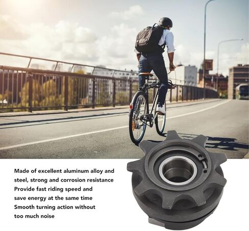 Folding Bike Flywheel, 9T Single Speed Flywheel Sprocket 10mm/0.39in Metal Fixed Gear Bicycle Parts Conversion Kit Cycling Replacement Accessory for Mountain Road Bikes in Kuwait