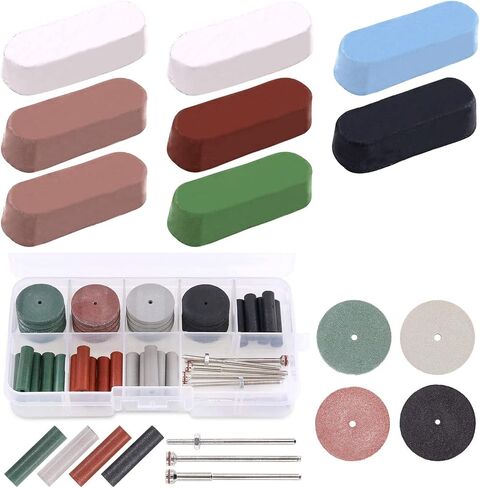 Swpeet 46Pcs Polishing Wheels Kit and 8Pcs Polishing Compound Kit in Kuwait
