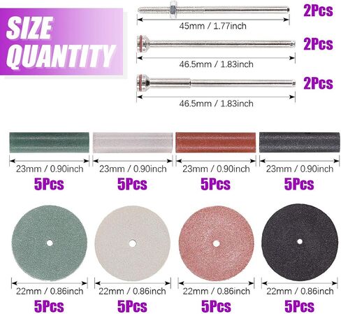 Swpeet 46Pcs Polishing Wheels Kit and 8Pcs Polishing Compound Kit in Kuwait