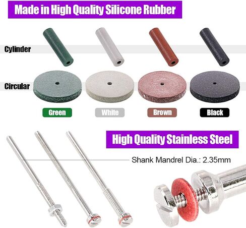 Swpeet 46Pcs Polishing Wheels Kit and 8Pcs Polishing Compound Kit in Kuwait