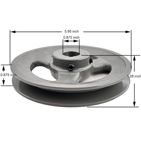 BK62-7/8 Single Groove Sheaves,v Belt Pulley 7/8 inch bore 5.95" OD,Motor Pulley Cast Iron for A AX B BX 4L 5L V-Belts,BK6278 Pulley in Kuwait