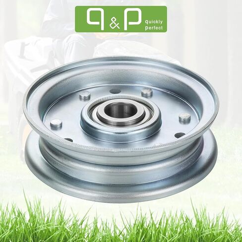 بكرة تباطؤ مسطحة q&p OD 4 بوصة تتحمل 5/8 بوصة تستبدل 164090 | يناسب جزازة King Kutter Finish RFM48 RFM60 RFM72 RFM84؛ يستبدل 164090 in Kuwait