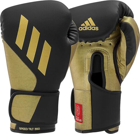 قفازات تدريب Adidas Tilt 350 PRO - خطاف وحلقة مع تقنية الميل الجديدة - للرجال والنساء للجنسين - قفازات ملاكمة جلدية نباتية مستدامة، كيك بوكسينغ، فنون القتال المختلطة in Kuwait