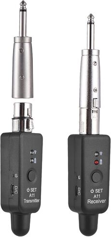 2.4G ميكروفون لاسلكي Xlr الارسال والاستقبال نظام ميكروفون لاسلكي قابل للشحن لخلاط الصوت الغيتار الكهربائي باس أجهزة إرسال الميكروفون الديناميكي اللاسلكي in Kuwait