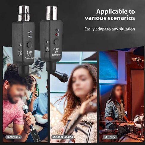 2.4G ميكروفون لاسلكي Xlr الارسال والاستقبال نظام ميكروفون لاسلكي قابل للشحن لخلاط الصوت الغيتار الكهربائي باس أجهزة إرسال الميكروفون الديناميكي اللاسلكي in Kuwait