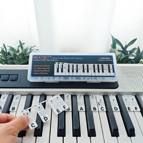 BEATBIT Piano Note Strips with Solfege Do Re Mi, Removable Piano Keyboard Stickers, Piano Key Note Labels for Beginner Piano Learning, Fit 61/54/49 Key, Rainbow in Saudi Arabia