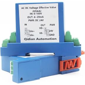 مستشعر محول جهد التيار المستمر 4-20mA 0-10V 0-5V جهاز إرسال 0-1000V مدخل DIN35mm مع طاقة DC24V (مخرج طاقة AC220V-0-10V) in Kuwait