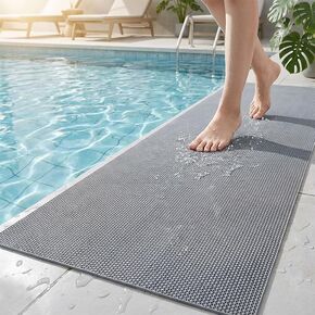 ALTRUISTIC Thick PVC Drainage Floor Mat 3FTX10FT,Non-Slip Pool Commercial Mesh Hole,Heavy Duty Deck Hollow Mat for Wet Area Bathroom Bath Shower Kitchen Restaurant Garage,Custom Size in Kuwait