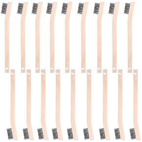 18 Pack 7.8 Inch Stainless Steel Wire Scratch Brush with Wood Handle Small Metal Brush Cleaning Brushes for Rust, Paint, Dirt Removal, Metal and Hard Surface Cleaning in Kuwait