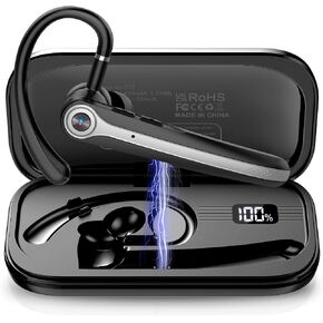 سماعة رأس Bluetooth ، سماعة أذن Bluetooth اللاسلكية مع ميكروفون لإلغاء الضوضاء في ENC ، سماعات أذن واحدة ، أذن خالية من اليدين للماء للأعمال/السائق ، HEI in Kuwait