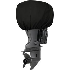 Outboard Motor Cover Compatible with Mercury Suzuki Evinrude Yamaha Honda Tohatsu 15-30 HP Boat Engines Heavy Duty Sun Proof Black in Kuwait