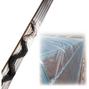 This Aluminum Greenhouse U-Channel with Steel Wire 6.5', Large Small Farm Plastic Film Fasteners Spring Wire & Lock Track, for Growing Flowers Vegetables/Winter Insulation(33ft/10m) in Kuwait