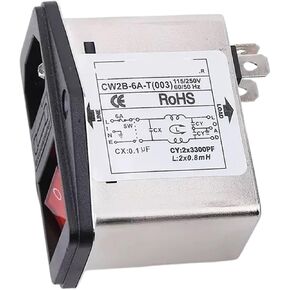 CW2B-10A-T 003 Single-Phase AC Socket Power Filter Anti-Interference 220V red Switch with Fuse(CW2B -6A -T -003) in Kuwait
