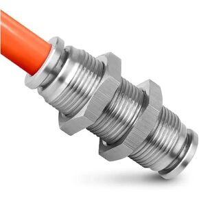 10PCS 304 Stainless Steel Connector Metal Coupling Plug Trachea Connector 4 6 8 10 12 16mm(PM-12,10 pcs) in Kuwait