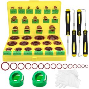 396PCS Metric Viton O-Ring Kit, 30 Sizes Viton O Rings Assortment, Shore 75A Durometer, Brown FKM Sealing, High Temperature Hydraulic O-Rings Set for Pressure Washer,Plumbing Repair and AC System in Saudi Arabia