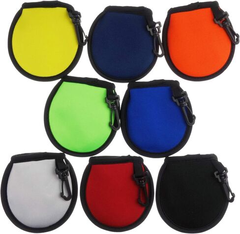 8 Pack Portable Pocket Golf Ball Washer Golf Ball Cleaner Pouch in Saudi Arabia