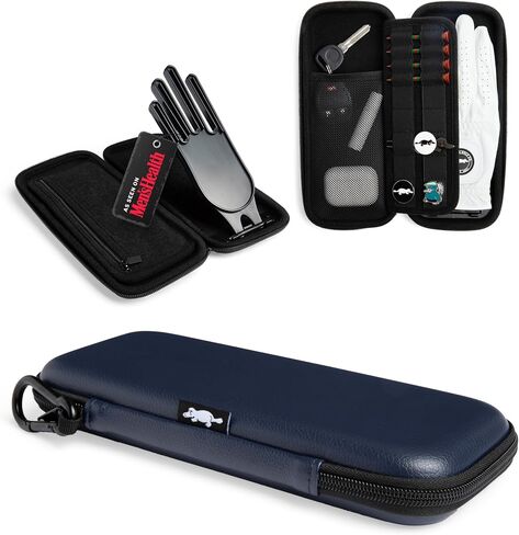 Platypus Golf Co. Golfing Caddie EVA Travel Case Organizer with Bamboo Tees & Ball Marker - Hand Reversible Hinging Glove Shaper & Holder, Mesh Pocket & Storage Slots, Golfers Cases for Men & Women in Saudi Arabia
