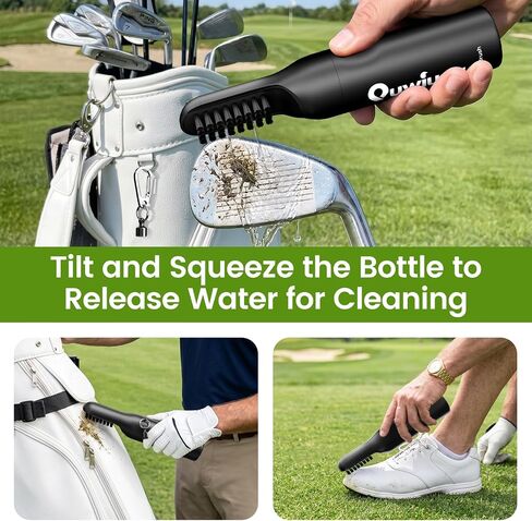 Golf Club Brush Cleaner with Rotating Protective Cover and Squeeze Water Bottle 4 Ounces, Golf Towel, Golf Accessories for Men in Kuwait