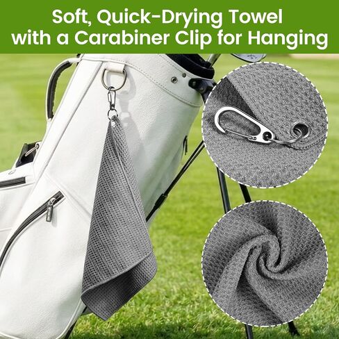 Golf Club Brush Cleaner with Rotating Protective Cover and Squeeze Water Bottle 4 Ounces, Golf Towel, Golf Accessories for Men in Kuwait