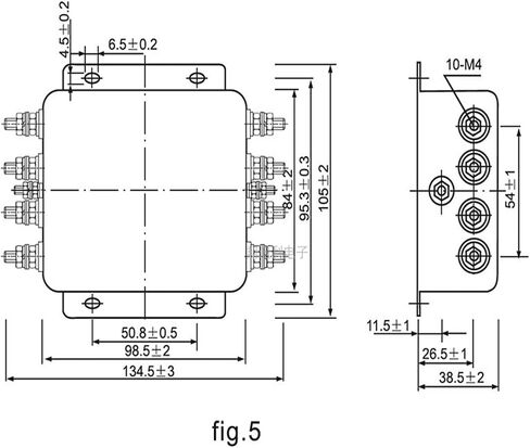 Three-Phase Four-Wire Power Filter DL-20EA3 20A 380V Anti-Interference in Kuwait