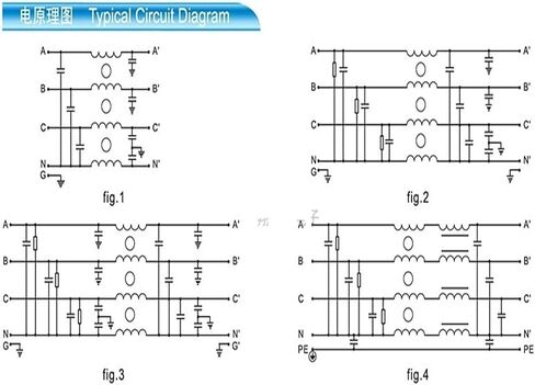 Three-Phase Four-Wire Power Filter DL-20EA3 20A 380V Anti-Interference in Kuwait