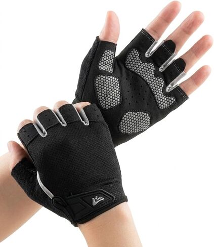 Utaly Men Women Breathable Half Finger Fitness Gloves - Prevents Calluses Gloves with Non-Slip Padding for Gym Workout in Kuwait