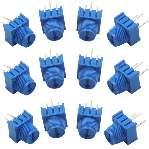 12 Pcs 10K Ohm Trim Potentiometer Kit, Blue Resistors Breadboard Trimmer Potentiometer Assortment Kit Variable, Compatible Knob for Arduino/DIY Enthusiasts in Kuwait