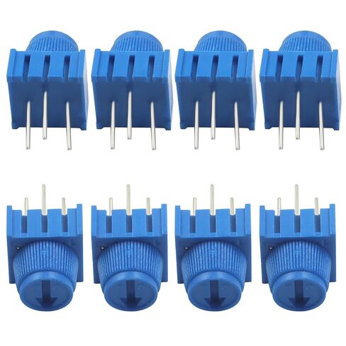 12 Pcs 10K Ohm Trim Potentiometer Kit, Blue Resistors Breadboard Trimmer Potentiometer Assortment Kit Variable, Compatible Knob for Arduino/DIY Enthusiasts in Kuwait