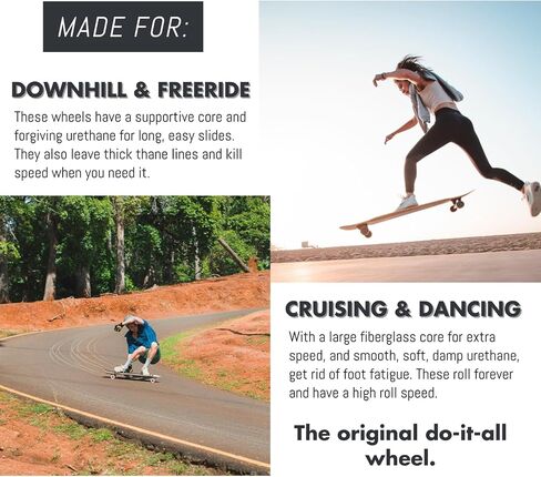 عجلة Freeride Longboard من سلسلة Blood Orange Morgan Pro [جميع مقاييس التحمل والألوان] (80a - أخضر، 70 مم) in Kuwait