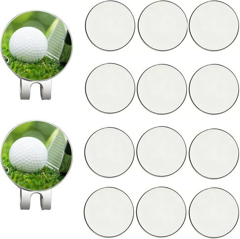 Sublimation Golf Ball Markers Blanks Metal Position Mark Accessories for Men Women in Kuwait