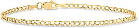 Canaria 2.3mm 10kt Yellow Gold Curb-Link Bracelet in Kuwait
