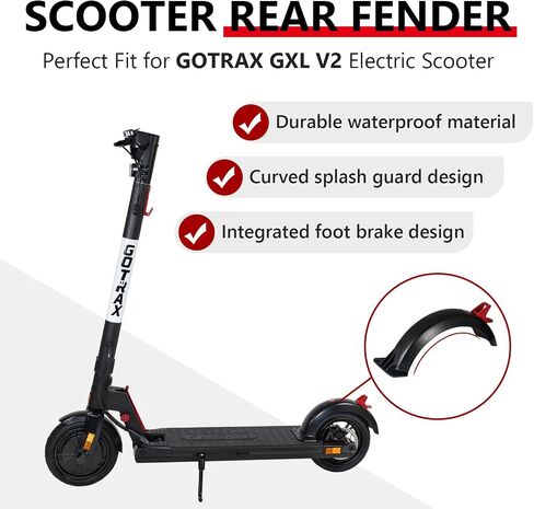 Scooter Rear Mudguard Compatible with GOTRAX GXL V2 Electric Scooter Accessories in Kuwait