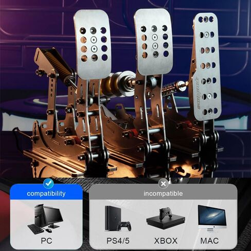 Simjack UT LOAD CELL CELL SIM RACING DEDALS 200 KG BRAKE | مجموعة دواسة استشعار الضغط الهيدروليكية لألعاب محاكاة السباق للكمبيوتر الشخصي-قابس وتشغيل USB ، التخميد القابل للتعديل ، بناء معدني متين (UT-P3-H3-DB) in Kuwait